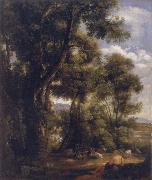 John Constable Landscape with goatherd and goats oil painting